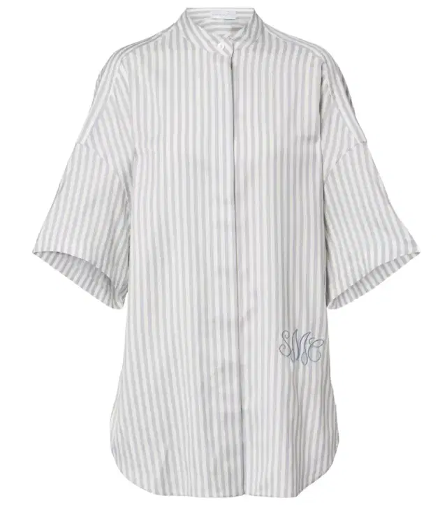 Striped silk and wool shirt