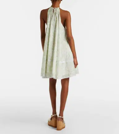 Stella McCartney Floral halterneck cotton poplin minidress | Thumbnail 3
