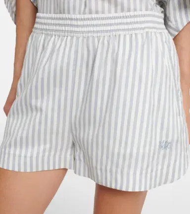 Stella McCartney Silk and wool striped shorts | Thumbnail 4