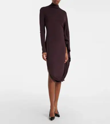 Stella McCartney Caped crêpe jersey minidress | Thumbnail 3