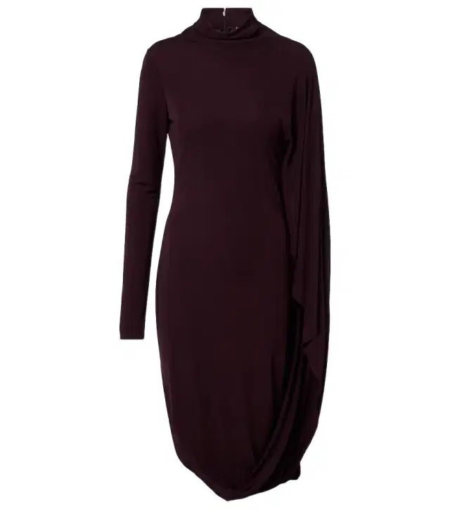 Caped crêpe jersey minidress