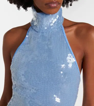 Oséree Oséree Sequined halterneck maxi dress | Thumbnail 4