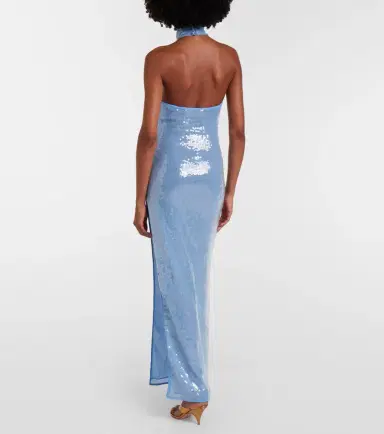 Oséree Oséree Sequined halterneck maxi dress | Thumbnail 5