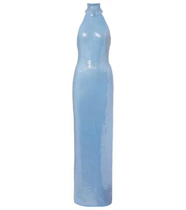 Oséree Sequined halterneck maxi dress