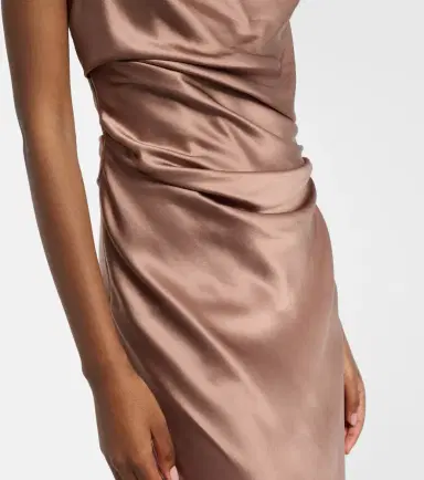 The Sei Bardot off-shoulder silk charmeuse gown | Thumbnail 3