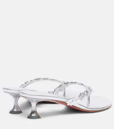 Amina Muaddi Janis embellished leather thong sandals | Thumbnail 2 Amina Muaddi Janis embellished leather thong sandals | Thumbnail 2