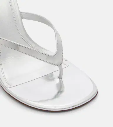 Amina Muaddi Juliette mirrored leather thong sandals | Thumbnail 3