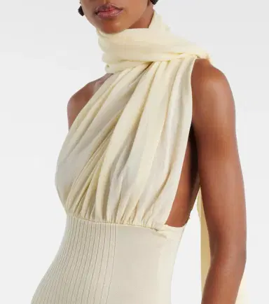 Aya Muse Thea scarf-detail ribbed-knit maxi dress | Thumbnail 2 Aya Muse Thea scarf-detail ribbed-knit maxi dress | Thumbnail 2