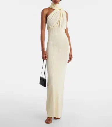 Aya Muse Thea scarf-detail ribbed-knit maxi dress | Thumbnail 5 Aya Muse Thea scarf-detail ribbed-knit maxi dress | Thumbnail 5