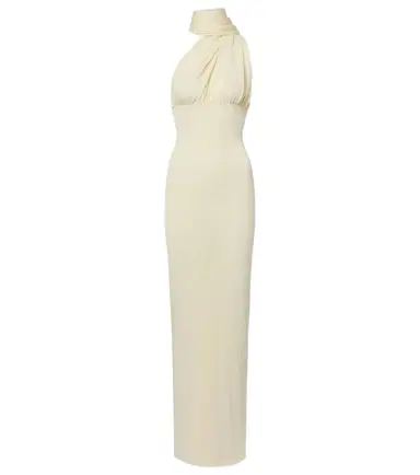 Aya Muse Thea scarf-detail ribbed-knit maxi dress | Thumbnail 1 Aya Muse Thea scarf-detail ribbed-knit maxi dress | Thumbnail 1