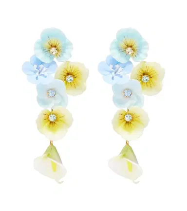 Jennifer Behr Anarosa embellished floral drop earrings | Thumbnail 1