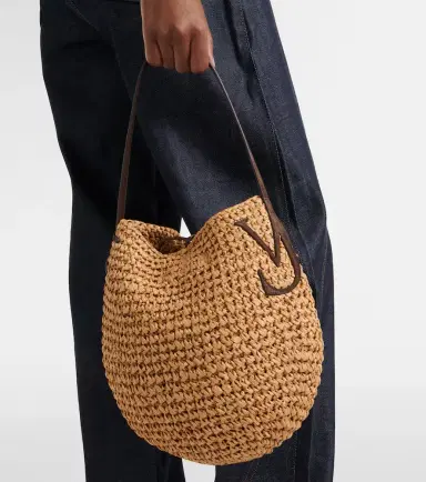 JW Anderson Bulb Small raffia bucket bag | Thumbnail 6