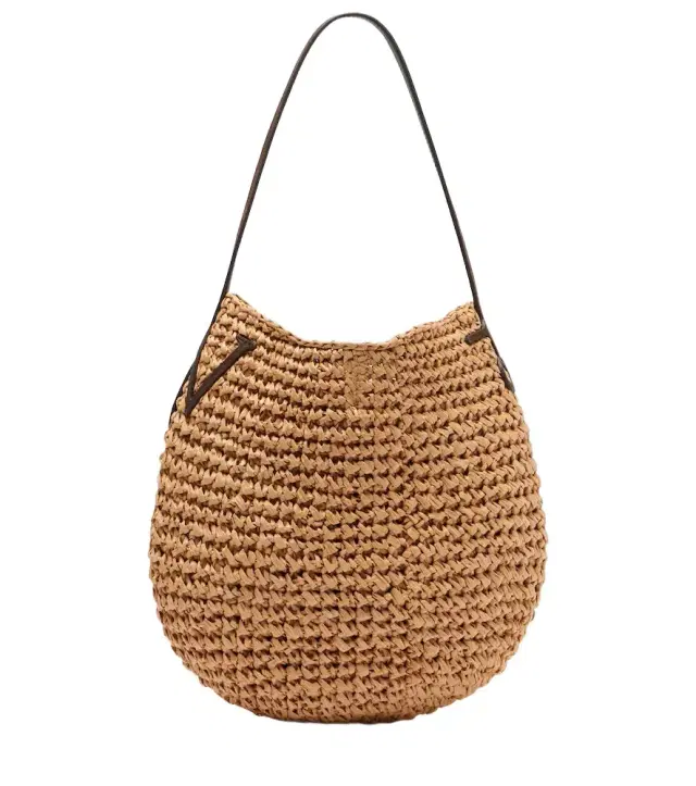 JW Anderson Bulb Small raffia bucket bag