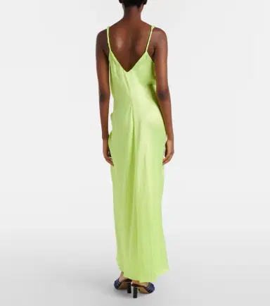 JW Anderson Gathered silk midi dress | Thumbnail 2