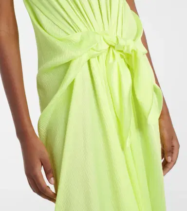 JW Anderson Gathered silk midi dress | Thumbnail 5