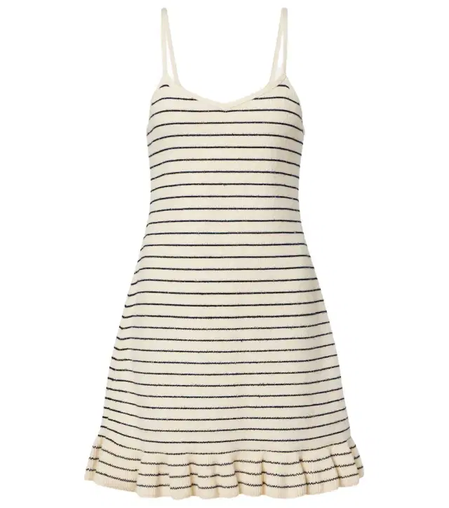 JW Anderson Striped cotton-blend minidress