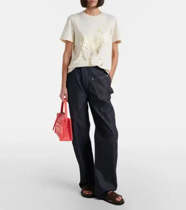 JW Anderson Embellished cotton jersey T-shirt | Thumbnail 4