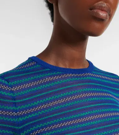 JW Anderson Striped cotton-blend T-shirt | Thumbnail 2 JW Anderson Striped cotton-blend T-shirt | Thumbnail 2