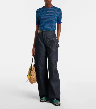 JW Anderson Striped cotton-blend T-shirt | Thumbnail 5 JW Anderson Striped cotton-blend T-shirt | Thumbnail 5