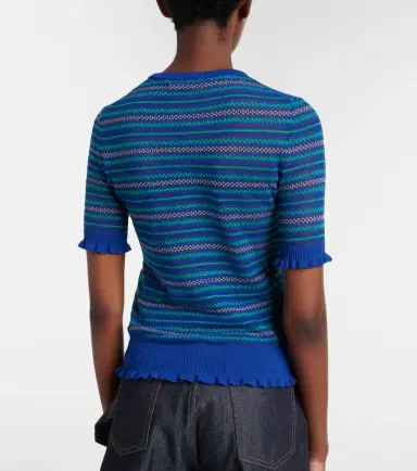 JW Anderson Striped cotton-blend T-shirt | Thumbnail 6 JW Anderson Striped cotton-blend T-shirt | Thumbnail 6