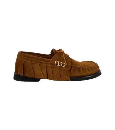 JW Anderson Ruffled suede boat shoes | Thumbnail 1 JW Anderson Ruffled suede boat shoes | Thumbnail 1