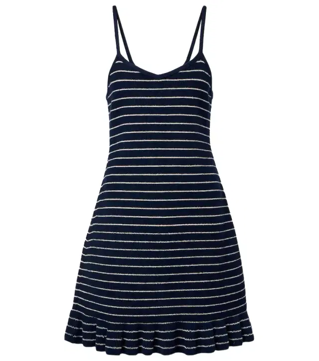 JW Anderson Striped cotton-blend minidress