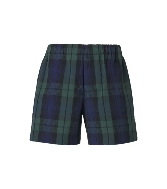 Checked cotton seersucker shorts
