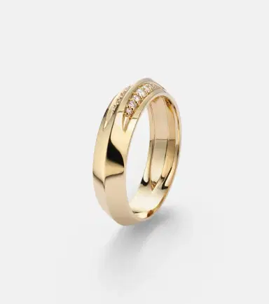 STONE AND STRAND Knife Edge 14kt gold ring with diamonds | Thumbnail 2 STONE AND STRAND Knife Edge 14kt gold ring with diamonds | Thumbnail 2