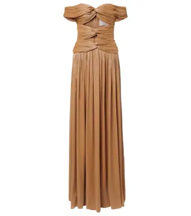 Costarellos Cutout Lurex georgette gown | Thumbnail 1