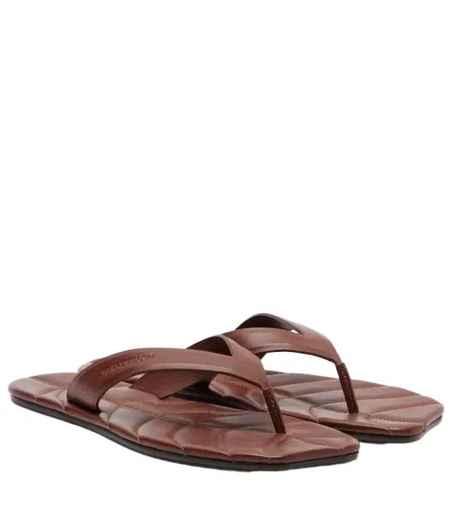 JW Anderson Leaf leather thong sandals
