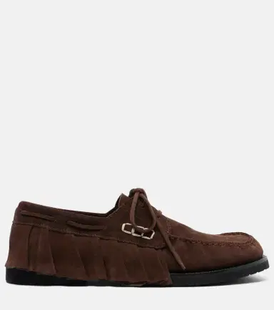 JW Anderson Ruffled suede boat shoes | Thumbnail 3