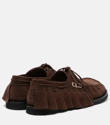 JW Anderson Ruffled suede boat shoes | Thumbnail 4