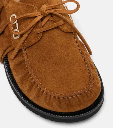 JW Anderson Ruffled suede boat shoes | Thumbnail 3