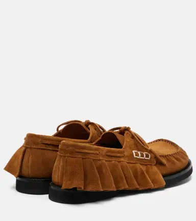 JW Anderson Ruffled suede boat shoes | Thumbnail 6