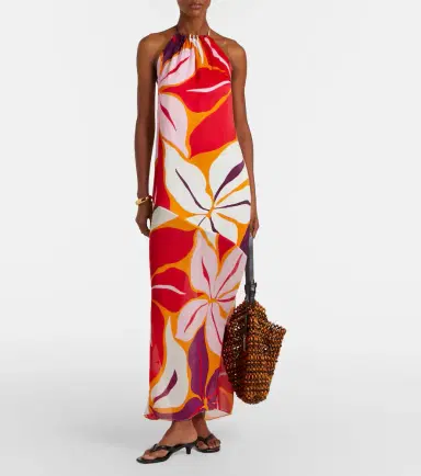 Cala de la Cruz Accasia floral halterneck maxi dress | Thumbnail 4