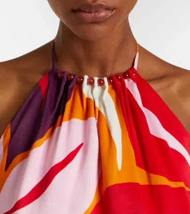 Cala de la Cruz Accasia floral halterneck maxi dress | Thumbnail 6