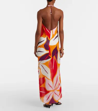 Cala de la Cruz Accasia floral halterneck maxi dress | Thumbnail 7