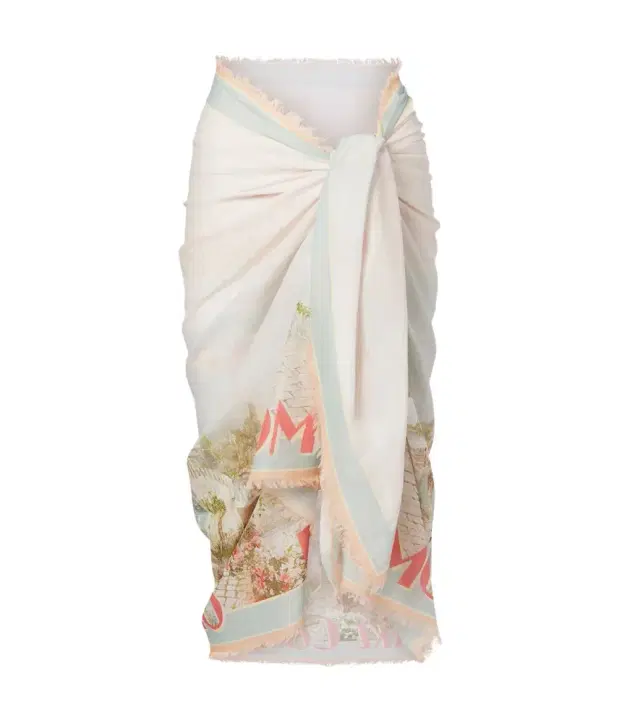 Como printed silk scarf