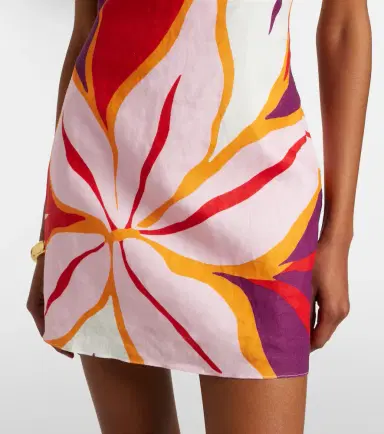 Cala de la Cruz Siela floral linen minidress | Thumbnail 5