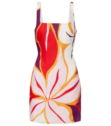 Cala de la Cruz Siela floral linen minidress | Thumbnail 1