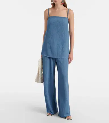 Jade Swim Mika seersucker wide-leg pants | Thumbnail 6