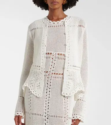 Erdem Crochet cotton cardigan | Thumbnail 4