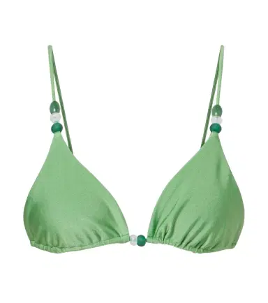 Jade Swim Via beaded triangle bikini top | Thumbnail 1