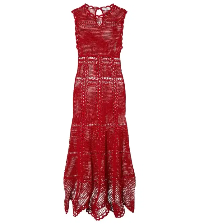 Erdem Cotton crochet midi dress