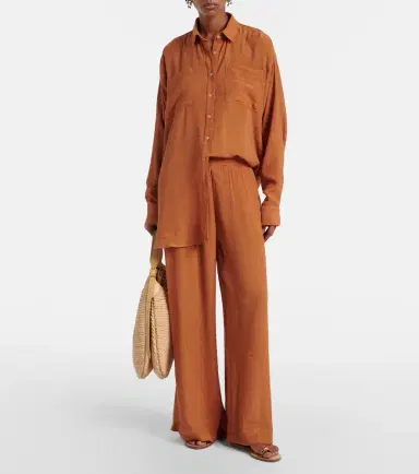 Jade Swim Mika seersucker wide-leg pants | Thumbnail 5