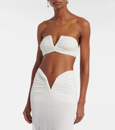 Jade Swim Clara ruched bandeau bikini top | Thumbnail 2