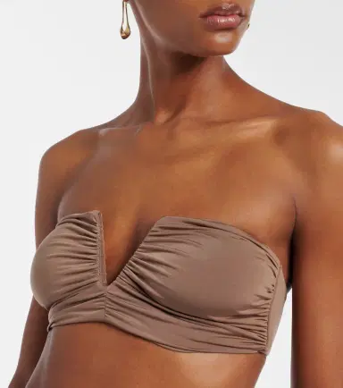 Jade Swim Clara ruched bandeau bikini top | Thumbnail 2