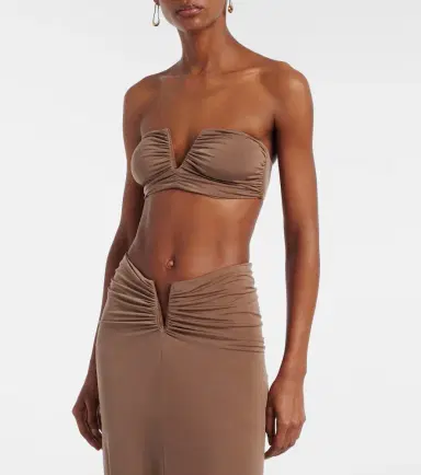 Jade Swim Clara ruched bandeau bikini top | Thumbnail 3