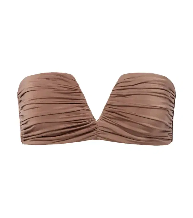 Clara ruched bandeau bikini top