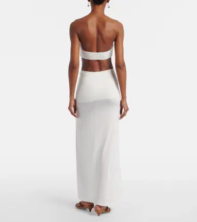 JADE SWIM Skyla ruched jersey maxi skirt | Thumbnail 3